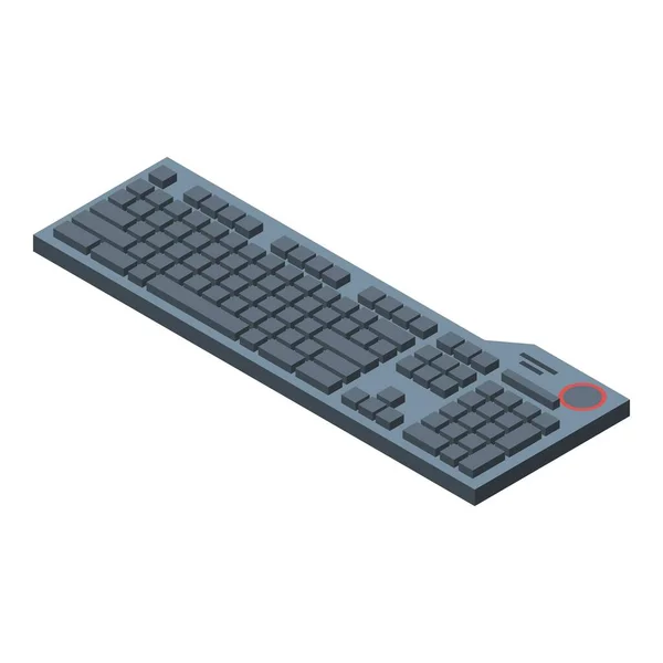 Icono del teclado del lugar de trabajo, estilo isométrico — Vector de stock