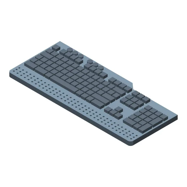 Иконка клавиатуры кнопки, изометрический стиль — стоковый вектор