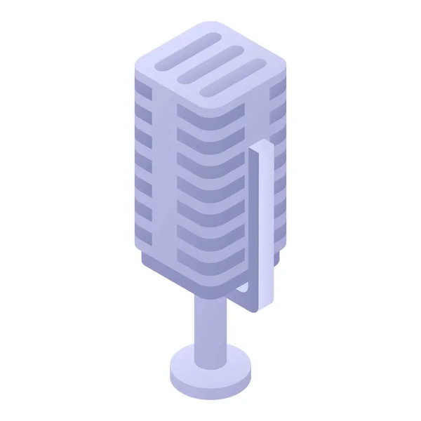 Icône de microphone studio traducteur, style isométrique — Image vectorielle