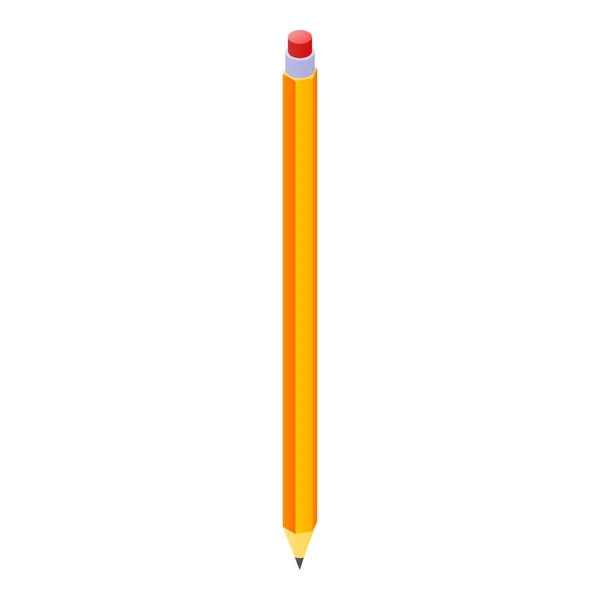 Icône crayon traducteur, style isométrique — Image vectorielle