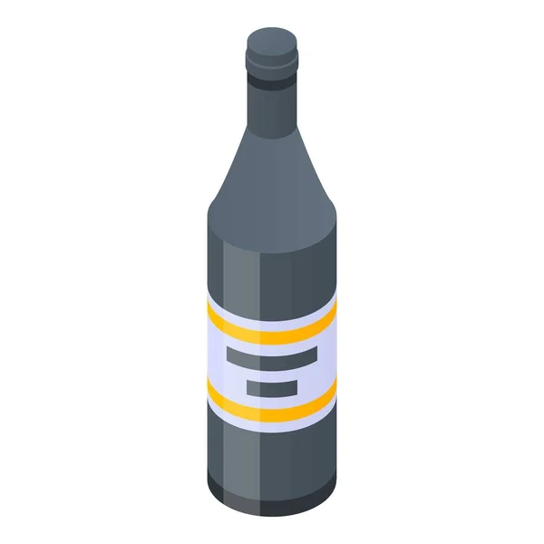 Ikone der Butler-Weinflasche, isometrischer Stil — Stockvektor