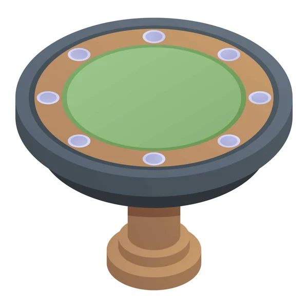 Kasyno ikona okrągłego stołu, styl izometryczny — Wektor stockowy