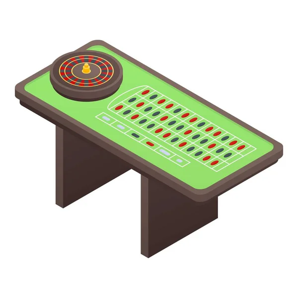 Casino Roulette Tisch Symbol, isometrischer Stil — Stockvektor