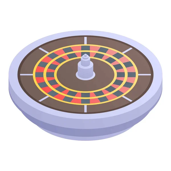 Casino roulette icon, isometric style — 스톡 벡터
