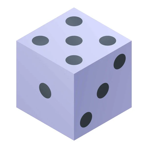 Het icoon van Casino dice, isometrische stijl — Stockvector