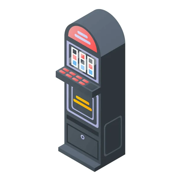 Иконка игрового автомата, изометрический стиль — стоковый вектор