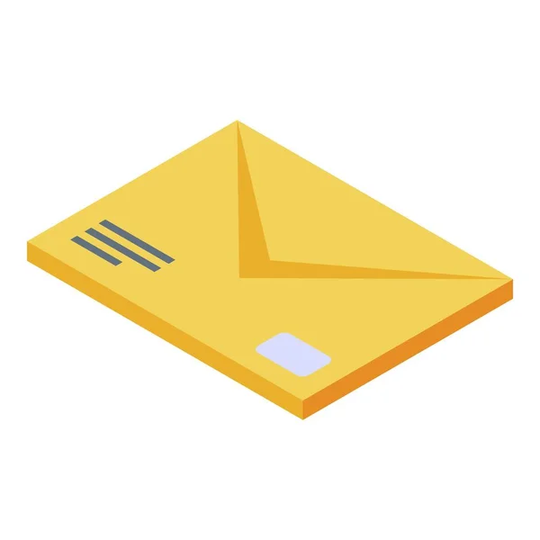Courier delivery mail icon, isometric style — Stock Vector
