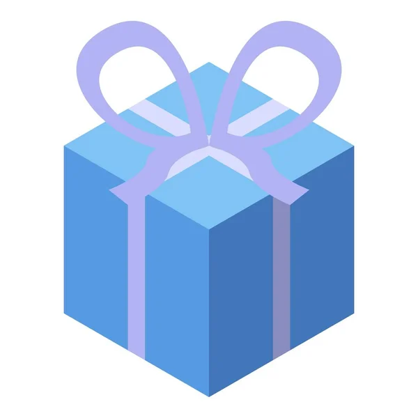 Icono de caja de regalo de mensajero, estilo isométrico — Vector de stock