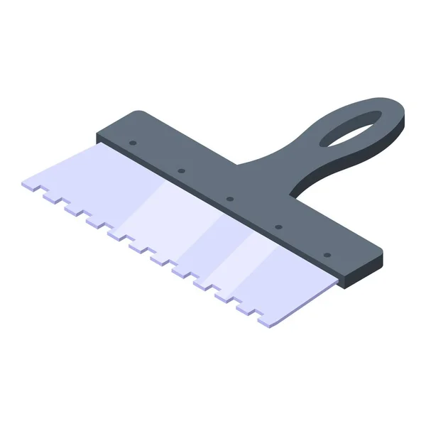 Tiles putty knife icon, isometric style — Stock Vector