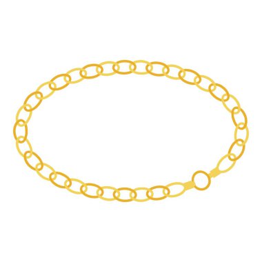 Altın kolye ikonu, izometrik stil