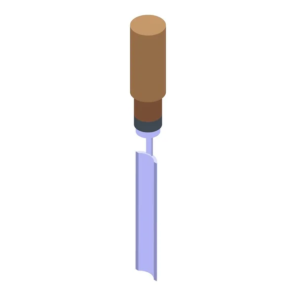 Chisel tool icon, isometric style — Stock Vector