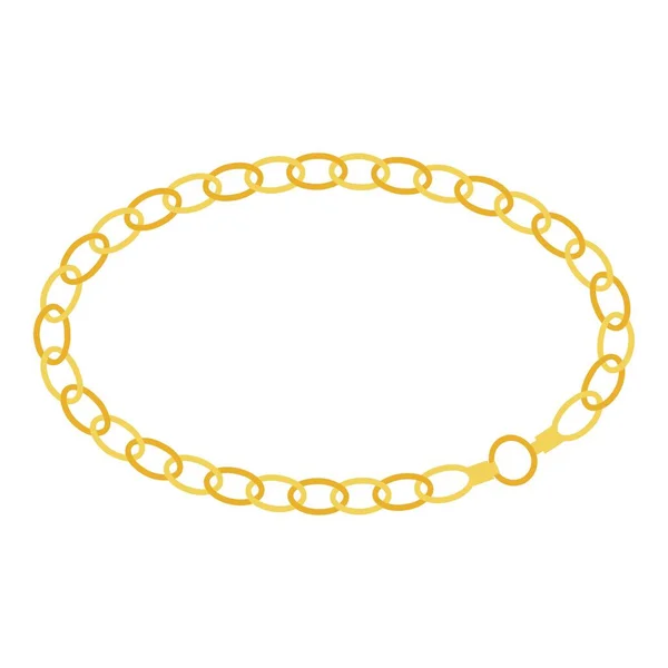 Иконка золотого ожерелья, изометрический стиль — стоковый вектор