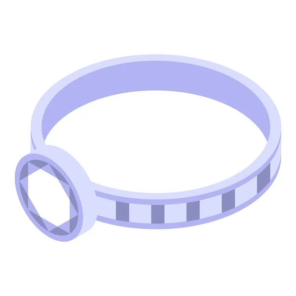 Diamond ring icon, isometric style — ストックベクタ