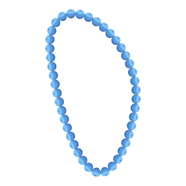 Blue pearl necklace icon, isometric style — 스톡 벡터