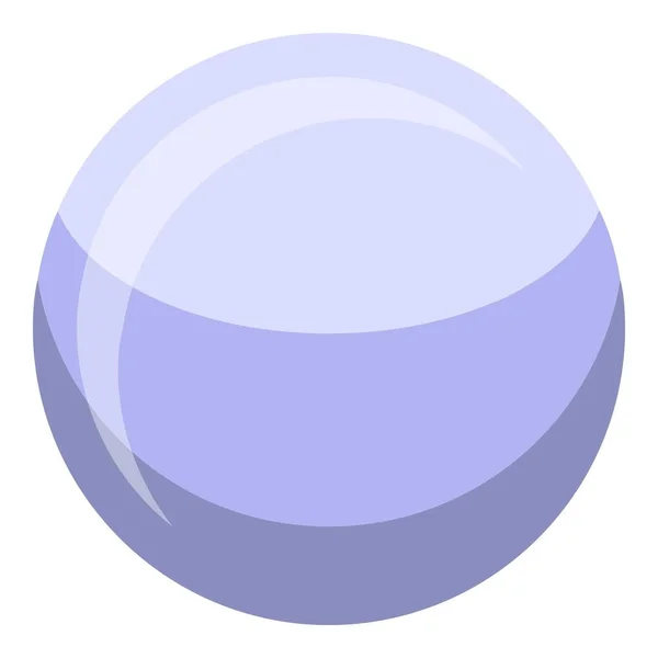 Icône perle blanche, style isométrique — Image vectorielle