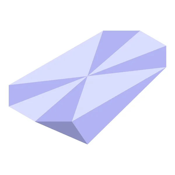 Glänsande diamant ikon, isometrisk stil — Stock vektor