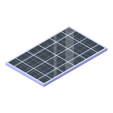 Modern güneş paneli simgesi, izometrik biçim