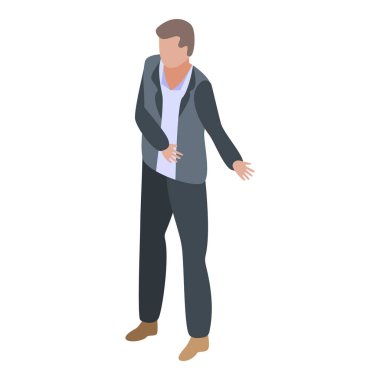 Dükkan alıcı simgesi, izometrik biçim