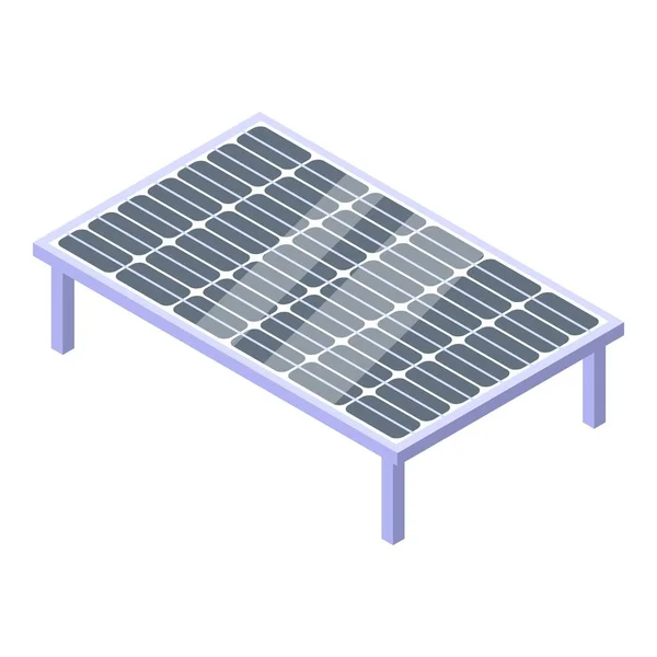 Ikona panelu słonecznego naziemnego w stylu izometrycznym — Wektor stockowy