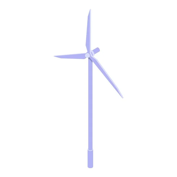 Windturbine icoon, isometrische stijl — Stockvector