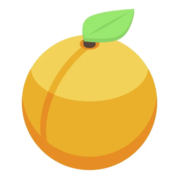 Peach icon, isometric style — Stock Vector