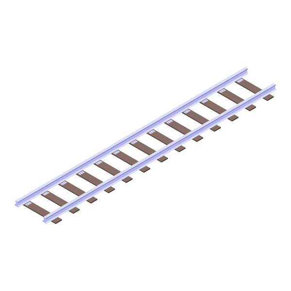 Eisenbahn-Ikone, isometrischer Stil — Stockvektor