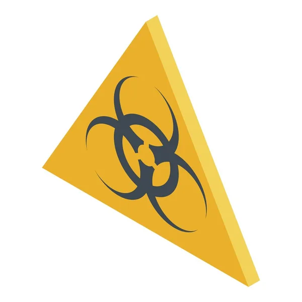 Ikona značky Biohazard, izometrický styl — Stockový vektor