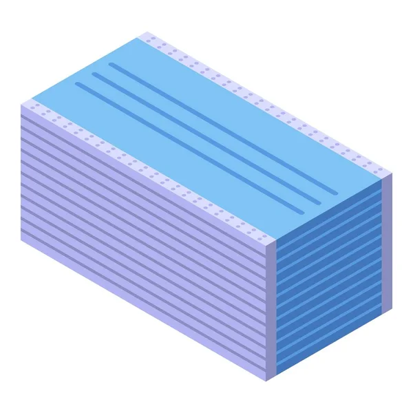 Ícone de pacote de máscara médica, estilo isométrico —  Vetores de Stock
