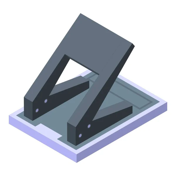 Perforateur de trou noir icône, style isométrique — Image vectorielle