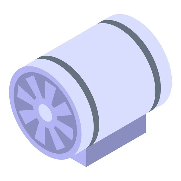 Icono del tubo de ventilación, estilo isométrico — Vector de stock