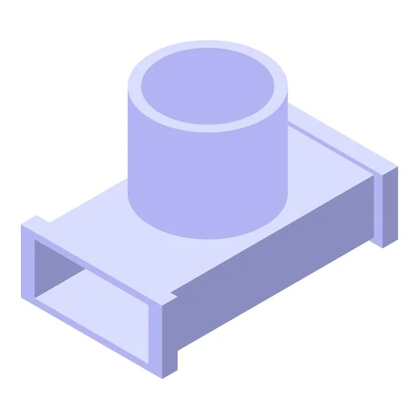 Ventilation pipe icon, isometric style — Stock Vector