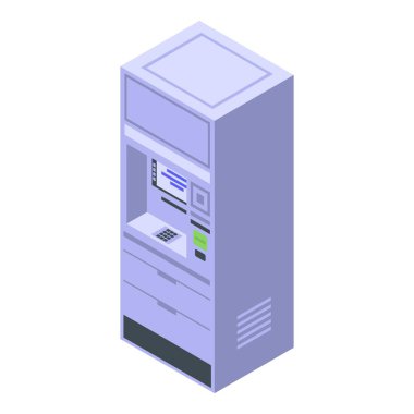 Banka atm simgesi, izometrik biçim