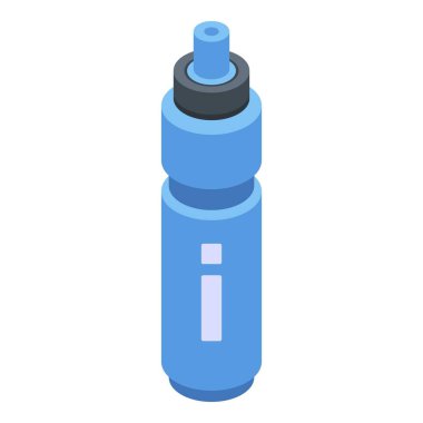 Spor salonu su şişesi ikonu, izometrik stil