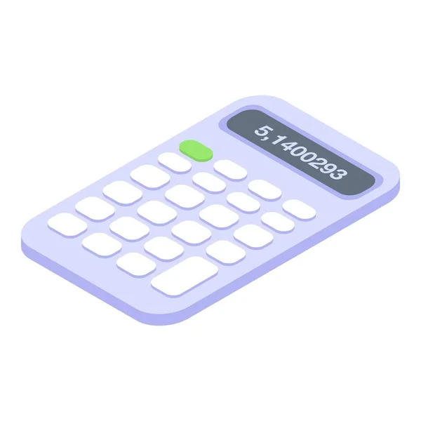 Icono de calculadora de dinero, estilo isométrico — Vector de stock