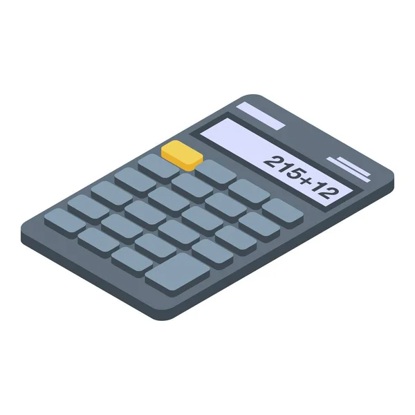 Icono de la calculadora contable, estilo isométrico — Vector de stock