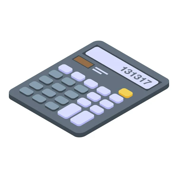 Icono de la calculadora de negocios, estilo isométrico — Vector de stock