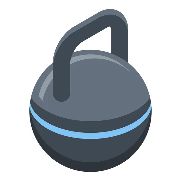 Icône kettlebell Gym, style isométrique — Image vectorielle