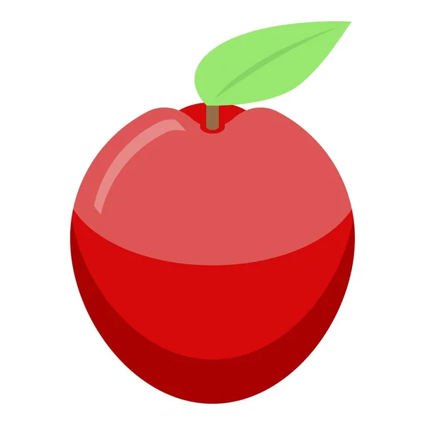 Κόκκινο οικολογικό εικονίδιο μήλου, ισομετρικό στυλ — Διανυσματικό Αρχείο