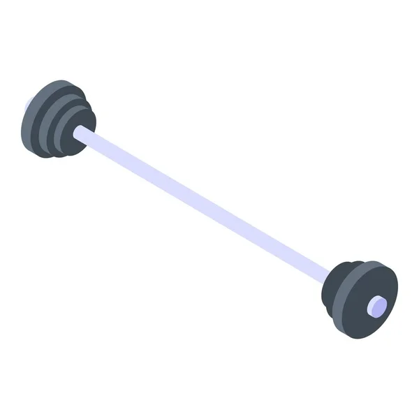 Gym barbell icon, isometric style — Stock Vector