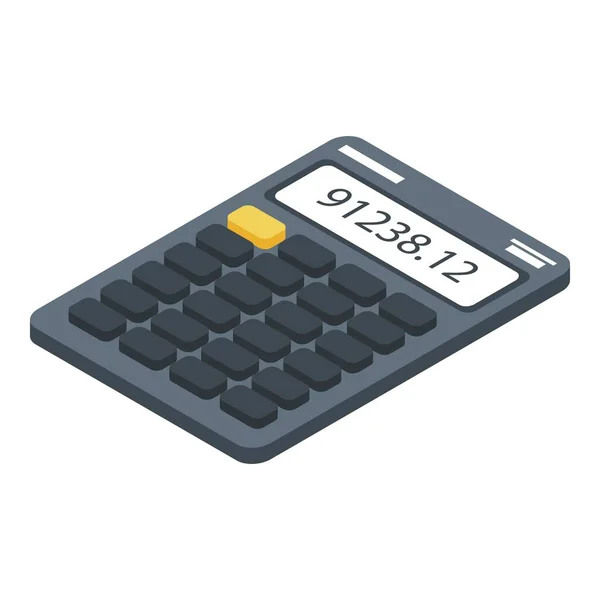 Icono de calculadora de corredores, estilo isométrico — Vector de stock