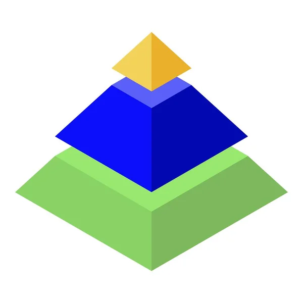 Mäklare pyramid ikon, isometrisk stil — Stock vektor