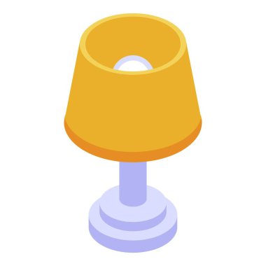 Çocuklar masa lambası simgesi, izometrik biçim