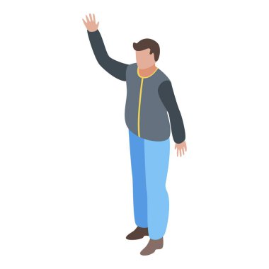 İsveçli adam simgesi, izometrik stil