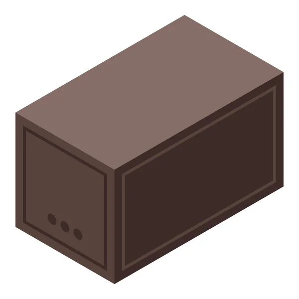 Icono de caja de entrega de guerra comercial, estilo isométrico — Vector de stock