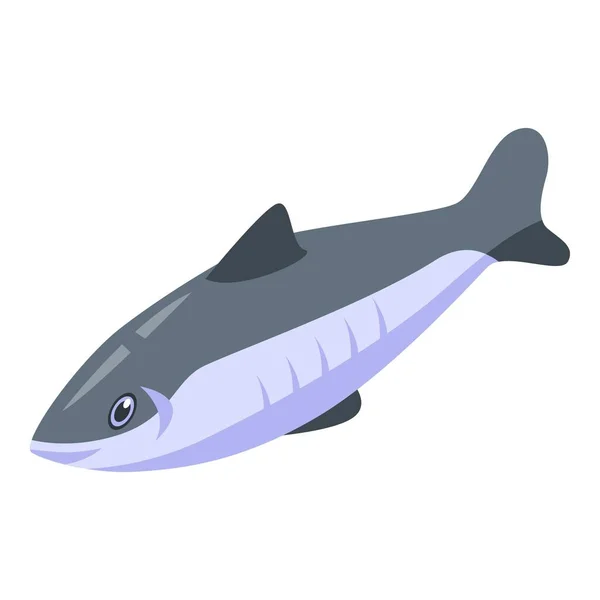 Nordic sea fish icon, isometric style — Stock Vector