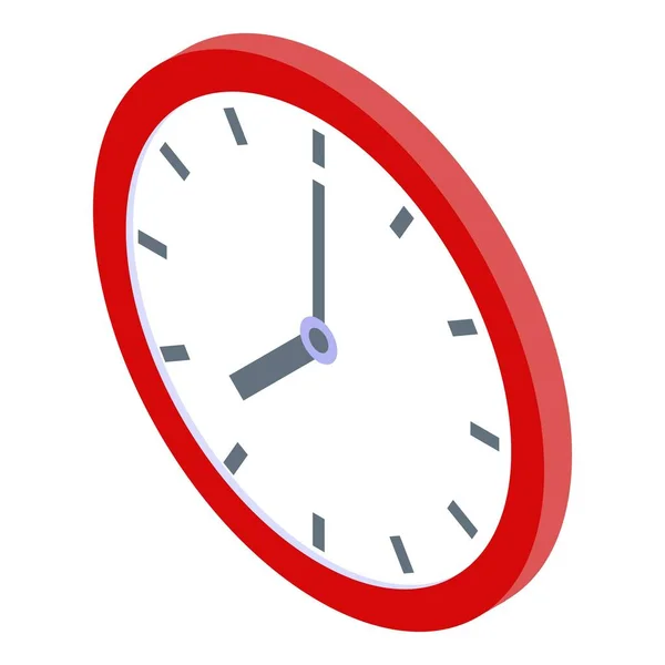 Business training icona orologio da parete, stile isometrico — Vettoriale Stock