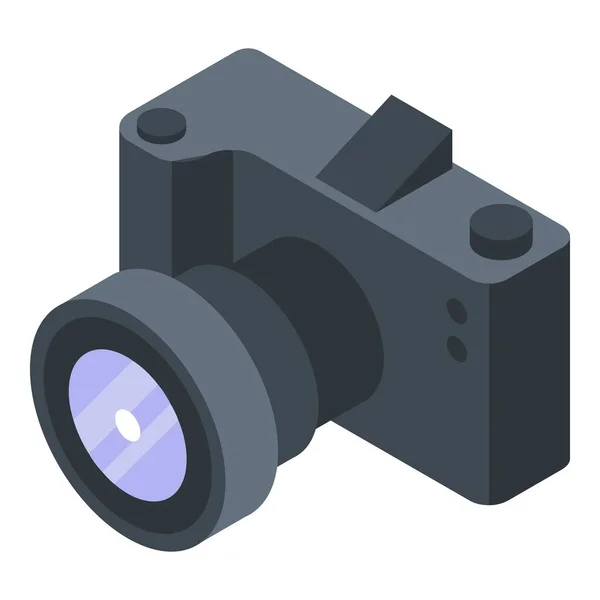 Pictogram van de verslaggever camera, isometrische stijl — Stockvector