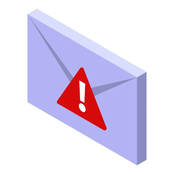 Fraud mail virus icon, isometric style — Stock Vector