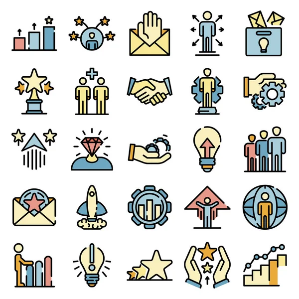 Opportunity Icons Vektor flach — Stockvektor