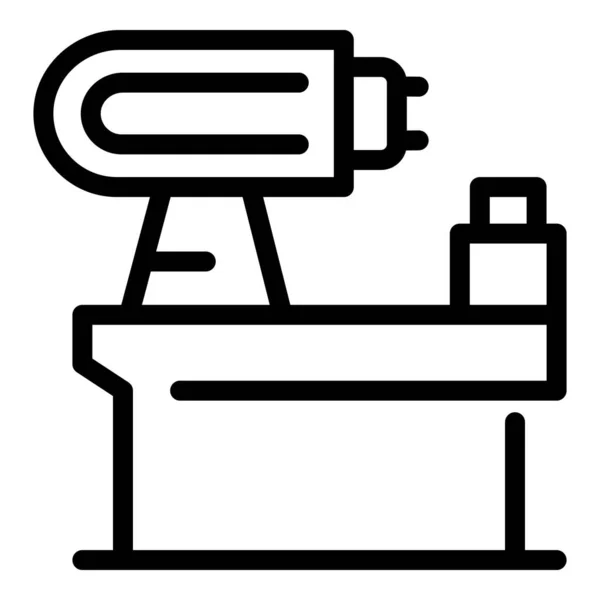 Icono de torno automatizado, estilo de contorno — Vector de stock